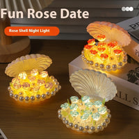 Diy Shell Rose Small Night Lamp Ambience Light