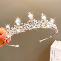 Sweet Fashion Jewelry Hair Accessories Multicolor Pearl Crown Banquet Birthday Fashion Princess Headband Girl Kawaii Crown Crown Headband Headgear Headgear Crystal  Wedding Party Hair Accessories