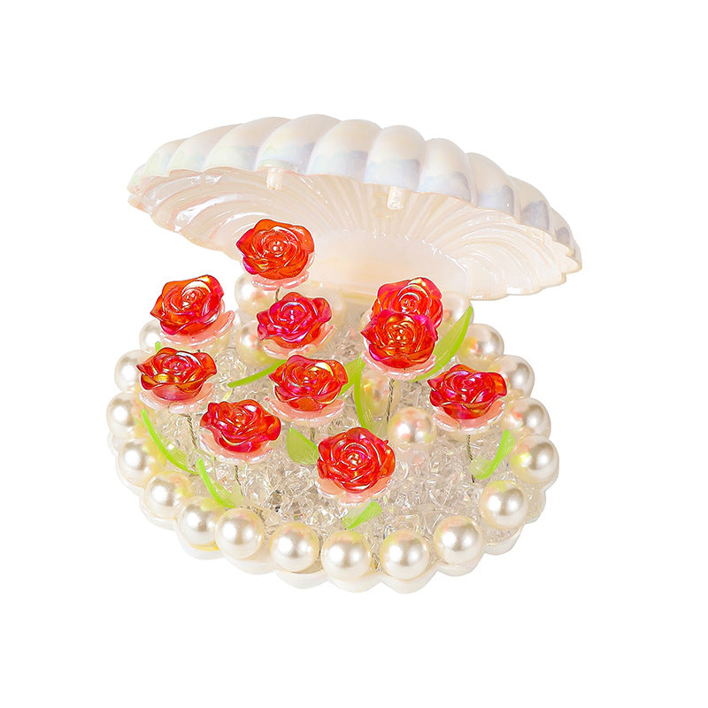 Diy Shell Rose Small Night Lamp Ambience Light