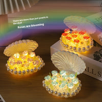 Diy Shell Rose Small Night Lamp Ambience Light